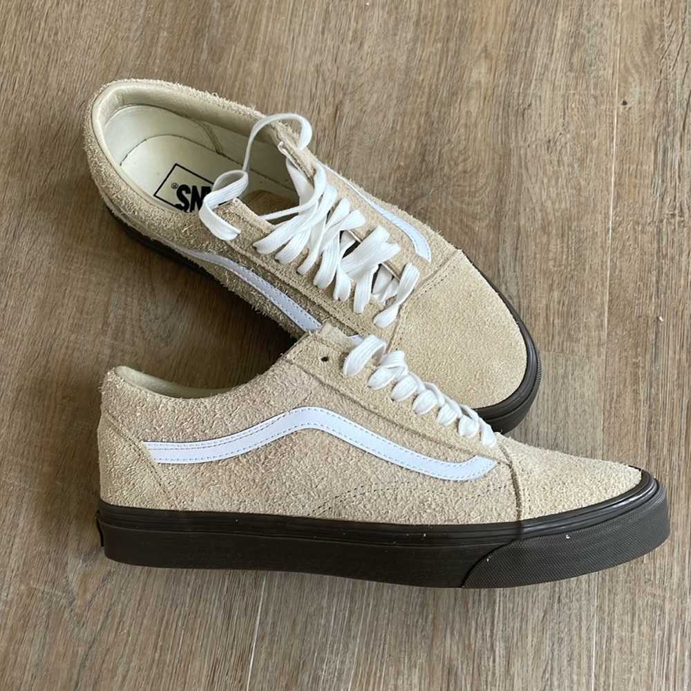 Vans Beige and White Sneakers